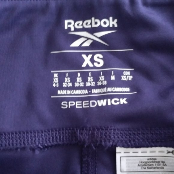 🆕Reebok Women's Training Essentials Workout Mesh Leggings, Dark Orchid, XS, NWT - Picture 9 of 12